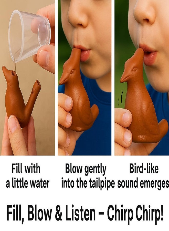JETHIYA Terracotta Bird Water Whistle Toy - Pack of 2 | Handmade Eco-Friendly Clay Musical Toy for Kids, Boys & Girls | Traditional Indian Sound Whistle | Perfect Birthday Return Gift - Image 4